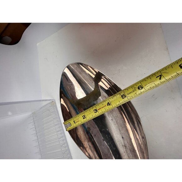 Reed & Barton Prip Silverplate Atomic MCM Freeform 11-1/2" x 5" Bowl Candy Dish - Picture 10 of 12